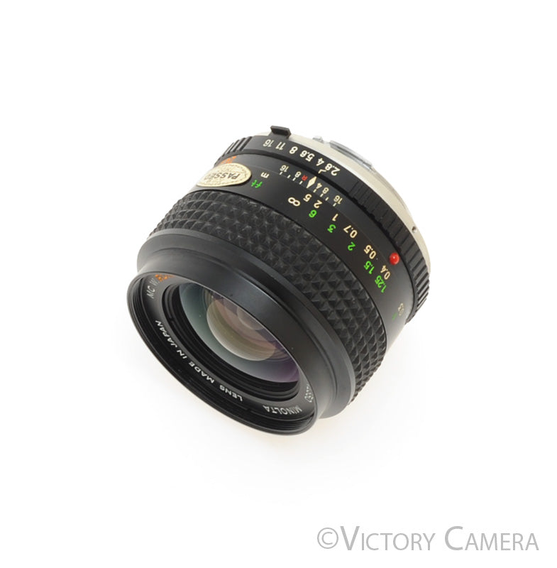 Minolta MC W. Rokkor-X 24mm f2.8 Wide Angle Prime Lens [EXC-] - Victory Camera