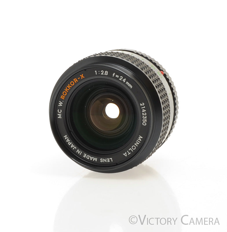 Minolta MC W. Rokkor-X 24mm f2.8 Wide Angle Prime Lens [EXC-] - Victory Camera