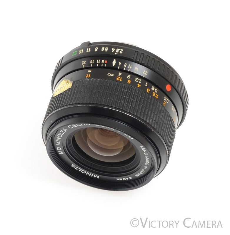 Minolta MD Celtic 28mm f2.8 Wide Angle Prime Lens -Clean- - Victory Camera