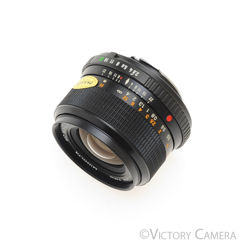 Minolta MD Celtic 28mm f2.8 Wide Angle Prime Lens -Light Marks- [GOOD] - Victory Camera