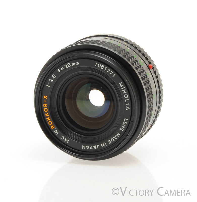 Minolta W.Rokkor-X 28mm f2.8 MD Wide Angle Prime Lens -Clean-  [EXC+] - Victory Camera