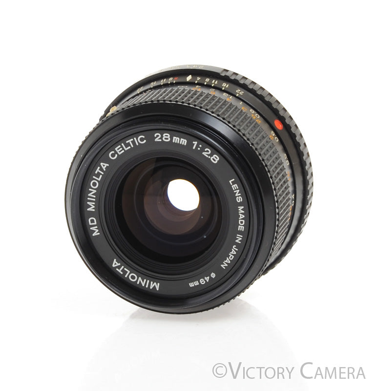 Minolta MD Celtic 28mm f2.8 Wide Angle Prime Lens -Clean- - Victory Camera