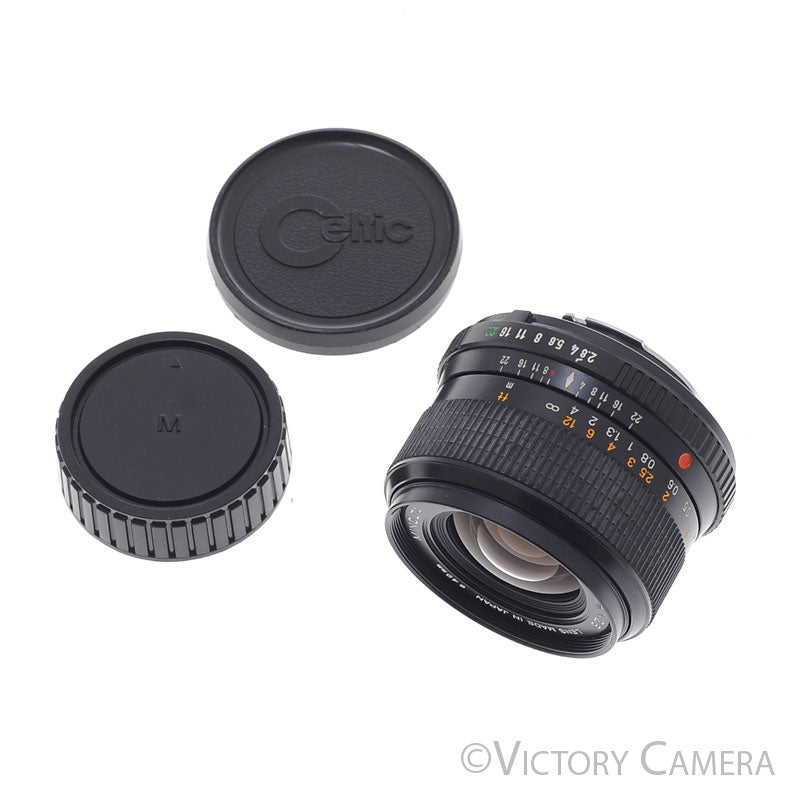 Minolta MD Celtic 28mm f2.8 Wide Angle Lens  [EXC+] - Victory Camera