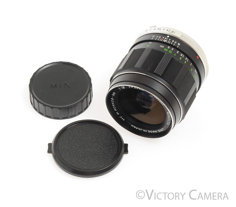 Minolta Rare MC W.Rokkor-HH 35mm f1.8 FAST Wide Angle Lens [EXC+] - Victory Camera