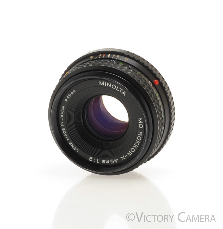 Minolta MD Rokkor-X 45mm f2 Manual Focus Pancake Prime Lens [EXC+]