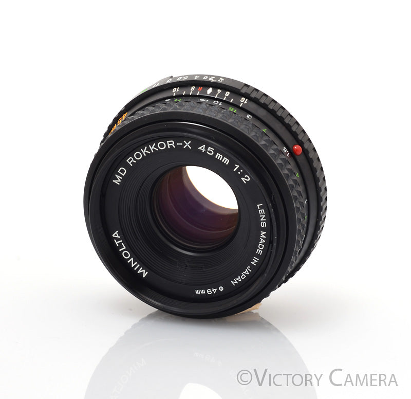 Minolta MD Rokkor-X 45mm f2 Manual Focus Pancake Prime Lens [EXC-] - Victory Camera