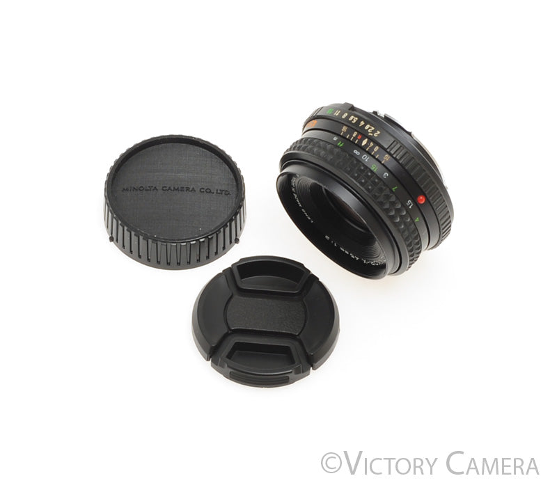 Minolta MD Rokkor-X 45mm f2 Manual Focus Pancake Prime Lens [EXC+]