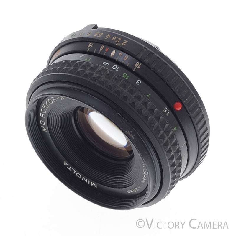 Minolta MD Rokkor-X 45mm f2 Manual Focus Pancake Prime Lens [EXC]