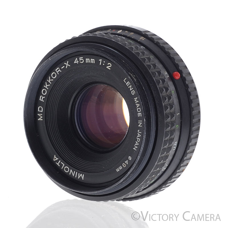 Minolta MD Rokkor-X 45mm f2 Manual Focus Pancake Prime Lens [EXC]