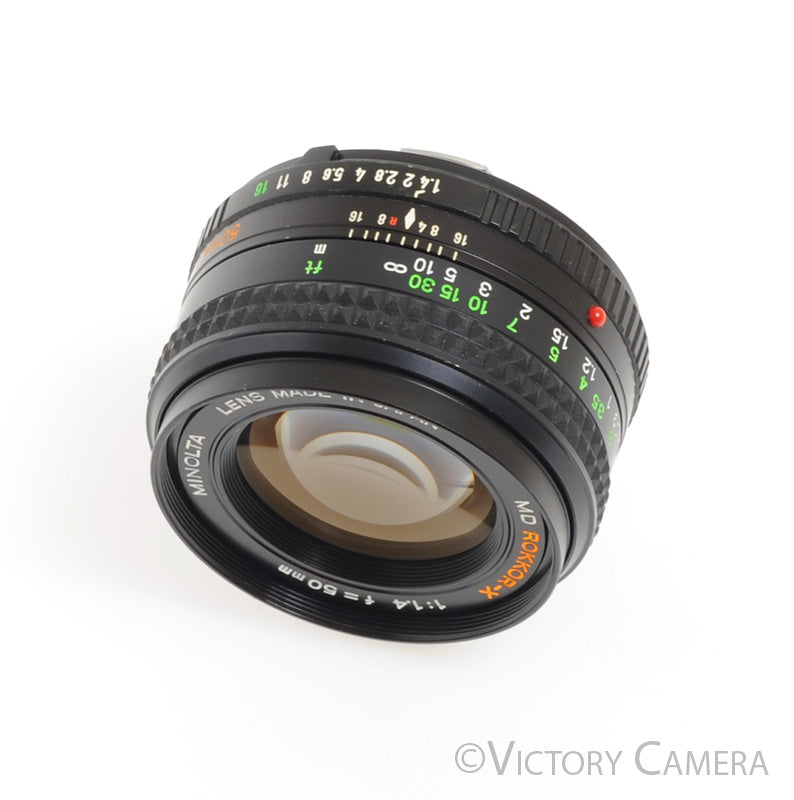 Minolta MD Rokkor-X 50mm f1.4 Manual Focus Prime Lens [EXC] - Victory Camera