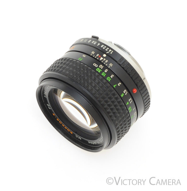 Minolta MD Rokkor-X 50mm f1.4 Manual Focus Prime Lens [EXC] - Victory Camera