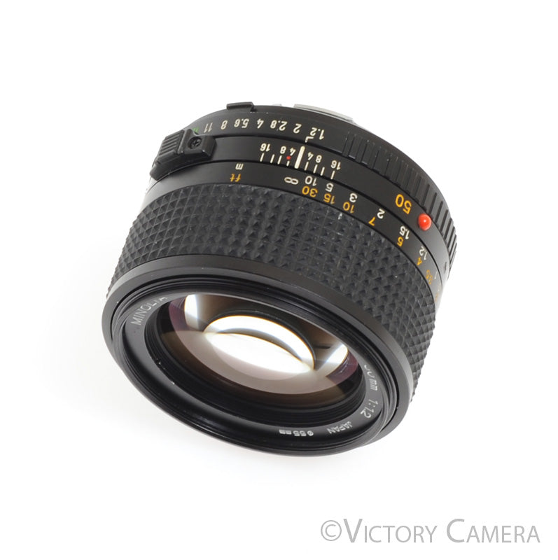 Minolta MD 50mm f1.2 FAST Manual Focus Prime Lens [EXC+] - Victory Camera