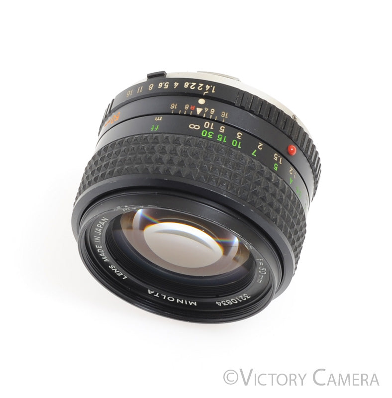 Minolta MC Rokkor-PG 50mm f1.4 Prime Lens - Victory Camera