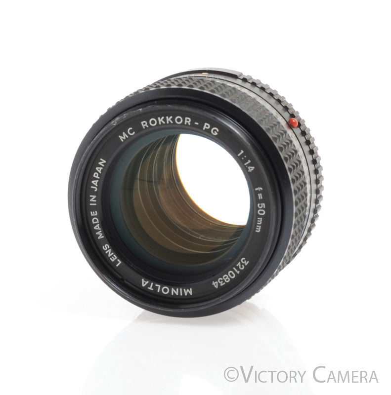 Minolta MC Rokkor-PG 50mm f1.4 Prime Lens - Victory Camera