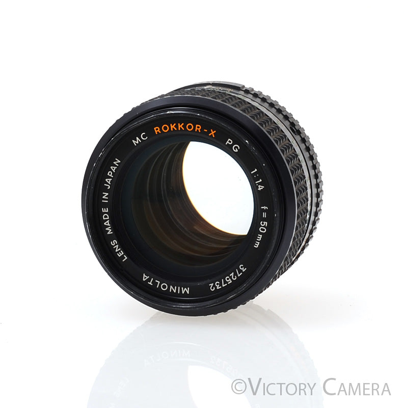 Minolta MC Rokkor-X PG 50mm f1.4 Manual Focus Prime Lens [EXC] - Victory Camera
