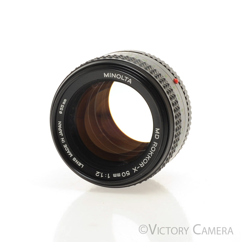 Minolta MD Rokkor-X 50mm f1.2 FAST Prime Lens -Small Fungus- [GOOD] - Victory Camera