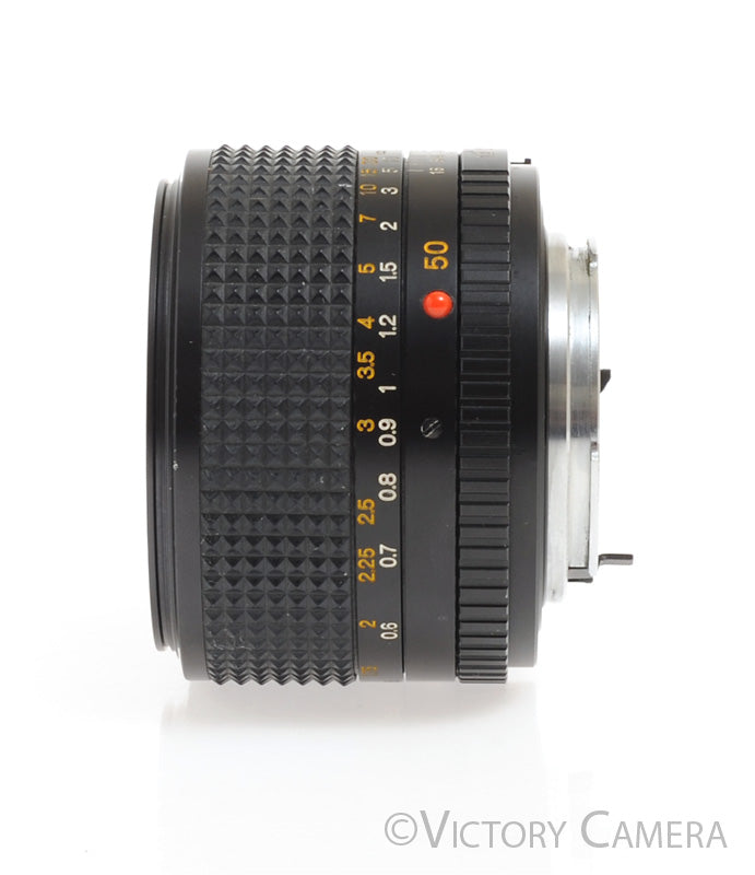Minolta MD 50mm f1.2 FAST Manual Focus Prime Lens -Clean- - Victory Camera