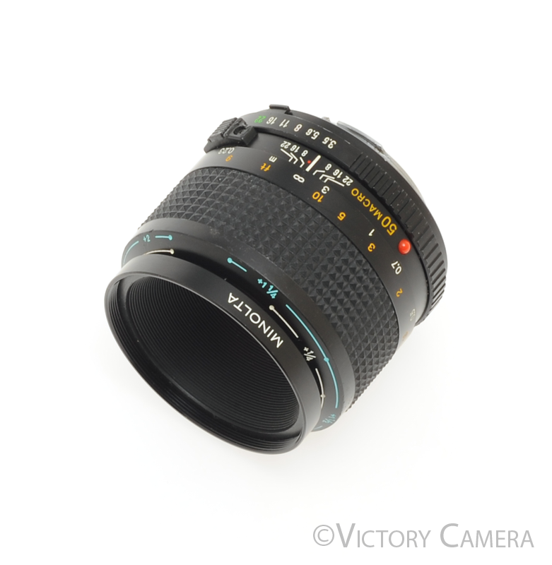 Minolta MD Rokkor-X 50mm f3.5 Macro Prime Lens [EXC] - Victory Camera