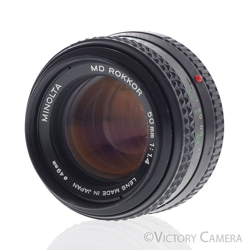 Minolta MD Rokkor 50mm f1.4 Manual Focus Prime Lens [EXC+] - Victory Camera