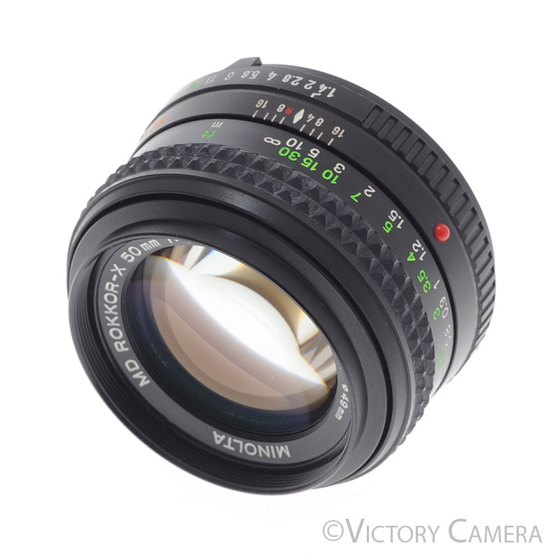 Minolta MD Rokkor-X 50mm f1.4 Manual Focus Prime Lens [EXC] - Victory Camera