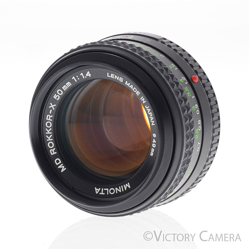 Minolta MD Rokkor-X 50mm f1.4 Manual Focus Prime Lens [EXC] - Victory Camera