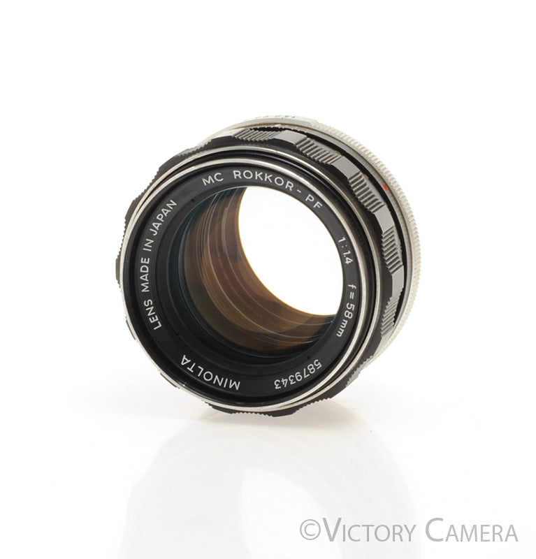 Minolta Rokkor-PF MC 58mm f1.4 Prime Lens [EXC]