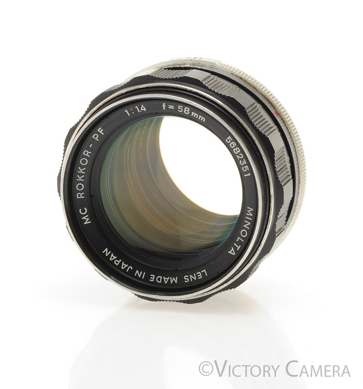 Minolta Rokkor-PF MC 58mm F1.4 Prime Lens [GOOD]