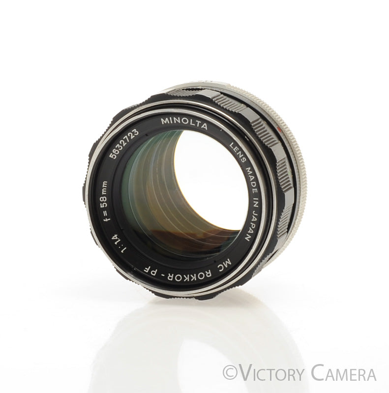 Minolta Rokkor-PF MC 58mm f1.4 Prime Lens [EXC-]
