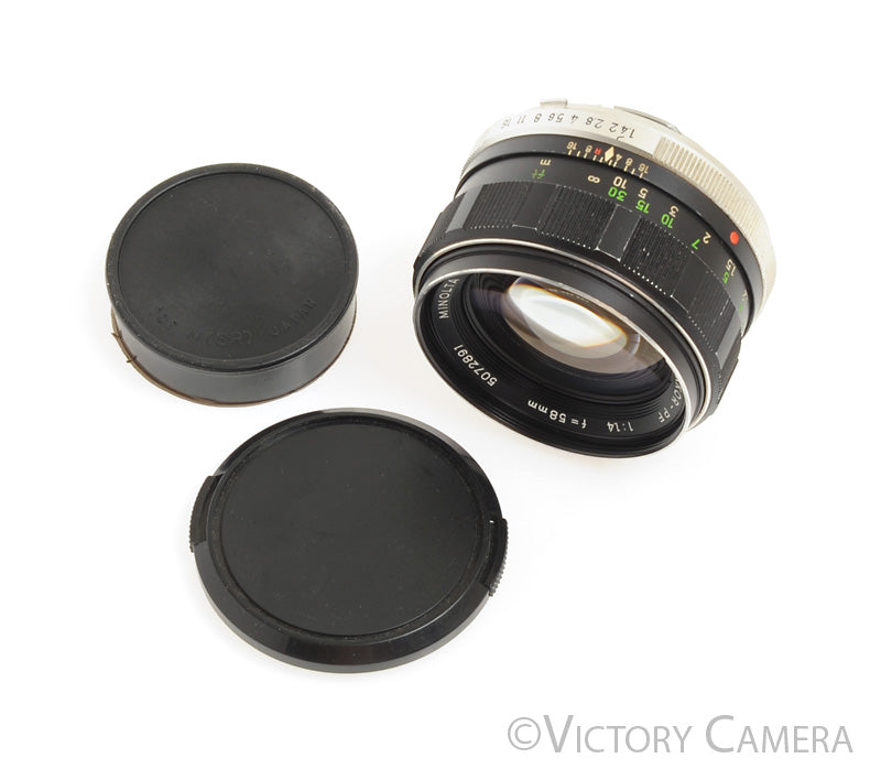 Minolta Rokkor-PF MC 58mm F1.4 Prime Lens [EXC] - Victory Camera