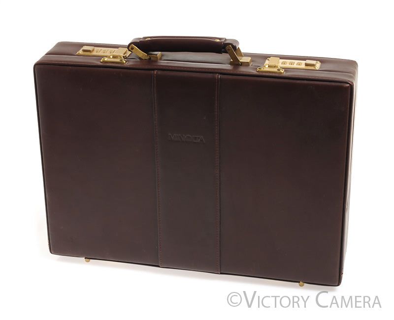 Rare Minolta CLE Rangefinder Camera Leather Attache Case Briefcase [EXC+] - Victory Camera