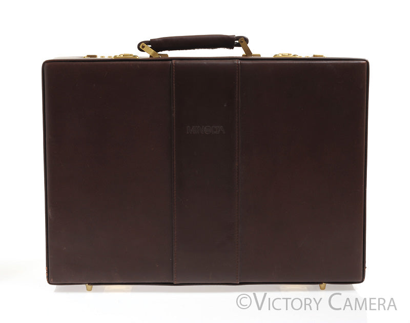 Rare Minolta CLE Rangefinder Camera Leather Attache Case Briefcase [EXC+] - Victory Camera
