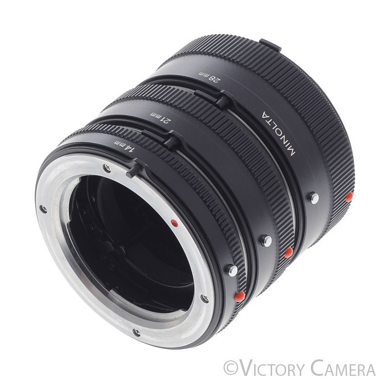 Minolta Mc Auto Extension Tubes (14mm, 21mm, 28mm) [MINT-] - Victory Camera