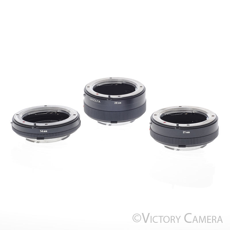 Minolta Mc Auto Extension Tubes (14mm, 21mm, 28mm) [MINT-] - Victory Camera