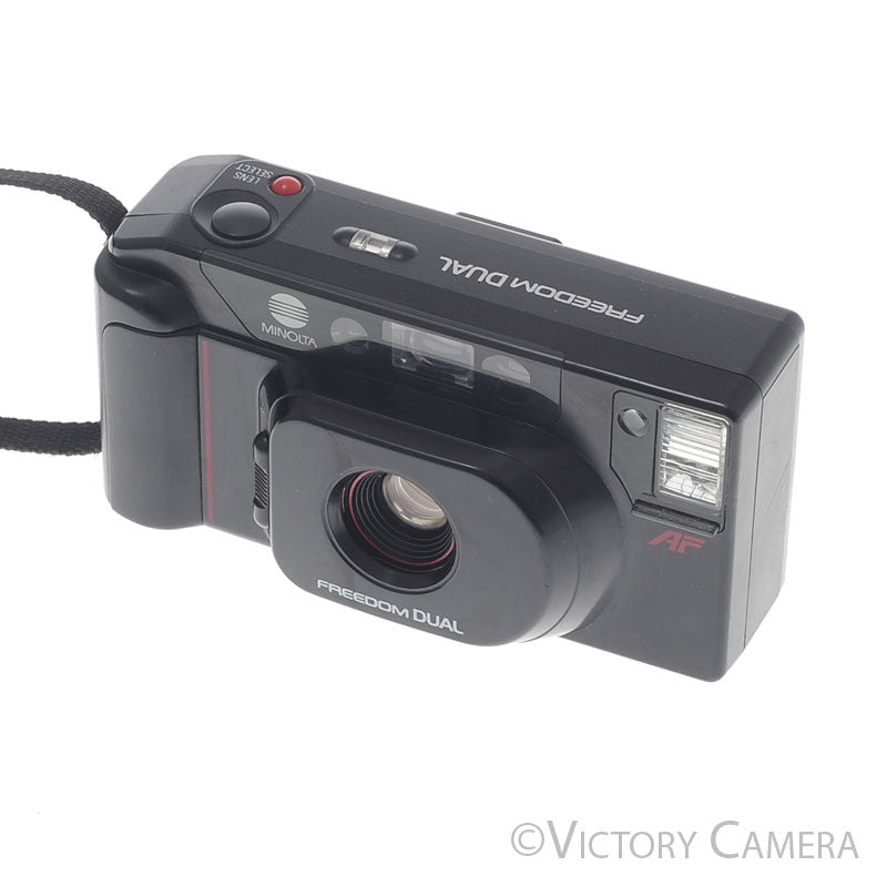 Minolta Freedom Dual 35mm Point & Shoot Film Camera w/ 35mm + 50mm Lens [EXC] - Victory Camera