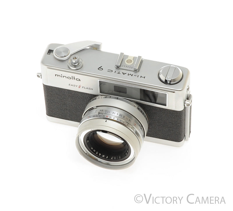 Minolta Hi-Matic 9 Chrome 35mm Rangefinder Camera w/ 45mm f1.7 Lens [EXC] - Victory Camera