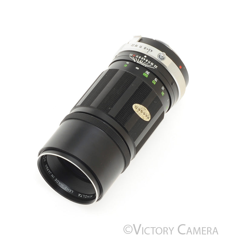 Minolta MC 200mm f4.5 Tele Rokkor-PF Telephoto Manual Focus Prime Lens [EXC+] - Victory Camera