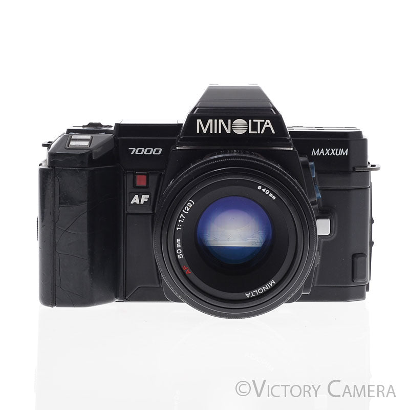 Minolta Maxxum 7000 35mm Film Camera with 50mm f1.7 Prime Lens  [EXC] - Victory Camera