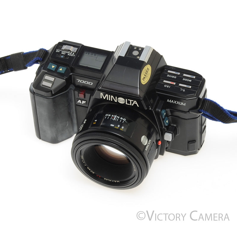 Minolta Maxxum 7000 35mm Film Camera with 50mm f1.7 Prime Lens &amp; Case [EXC-] - Victory Camera