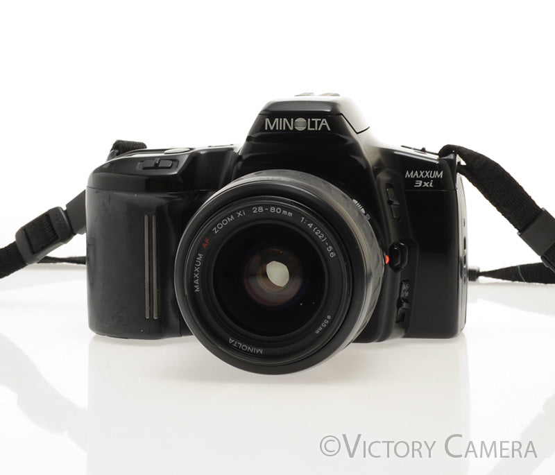 Minolta Maxxum 3xi 35mm Black AF Film Camera w/28-80mm Zoom Lens [EXC]