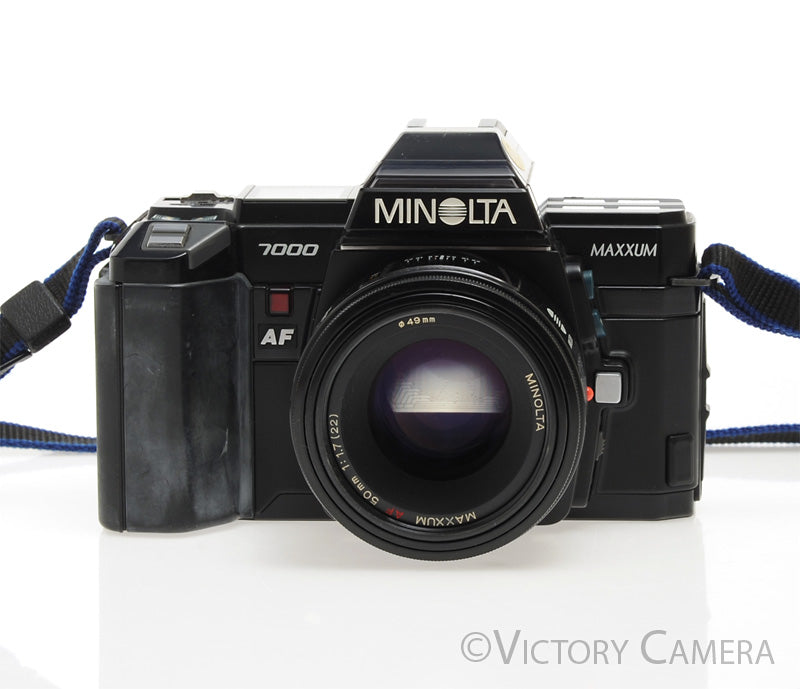 Minolta Maxxum 7000 35mm Film Camera with 50mm f1.7 Prime Lens &amp; Case [EXC-] - Victory Camera