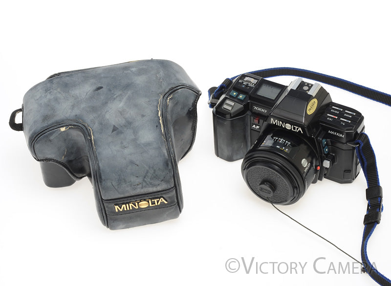 Minolta Maxxum 7000 35mm Film Camera with 50mm f1.7 Prime Lens &amp; Case [EXC-] - Victory Camera