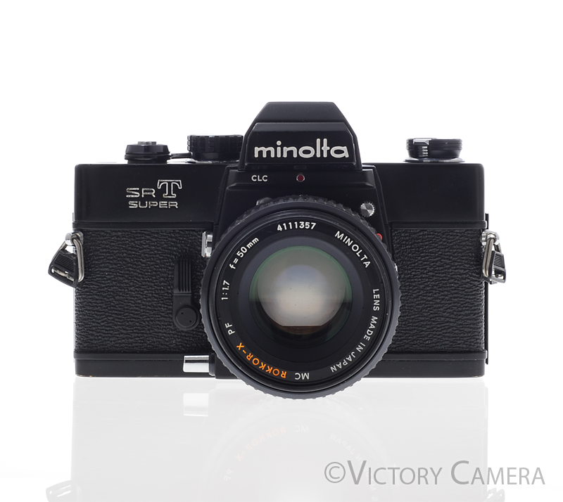 Minolta SRT Super Black 35mm Camera w/ 50mm F1.7 Lens [EXC] - Victory Camera