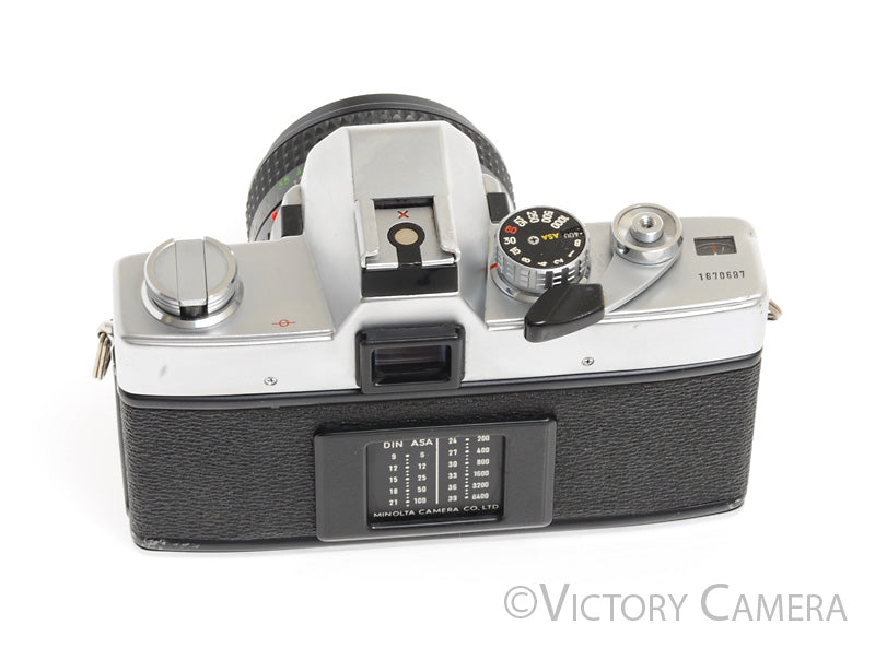Minolta SRT201 SRT 201 35mm Film SLR Camera w/ 50mm F1.7 Lens -New Seals- - Victory Camera