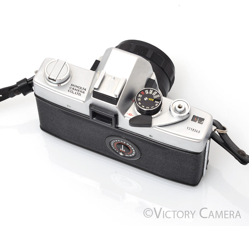 Minolta SRT101 Chrome 35mm Camera w/ 55mm f1.8 Lens (Stop Down Meter) [EXC]