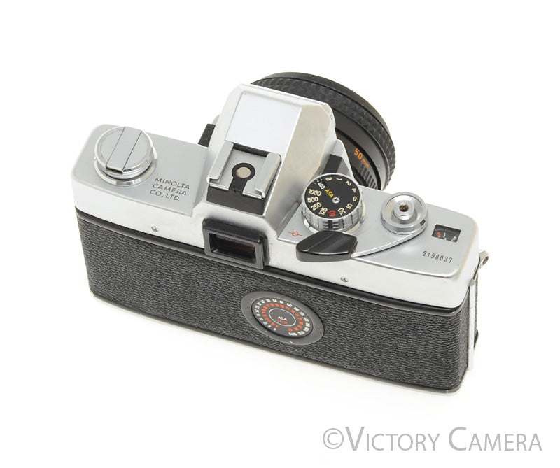 Minolta SRT 102 Chrome 35mm Camera w/ 50mm f2 Lens -New Seals-  [EXC] - Victory Camera