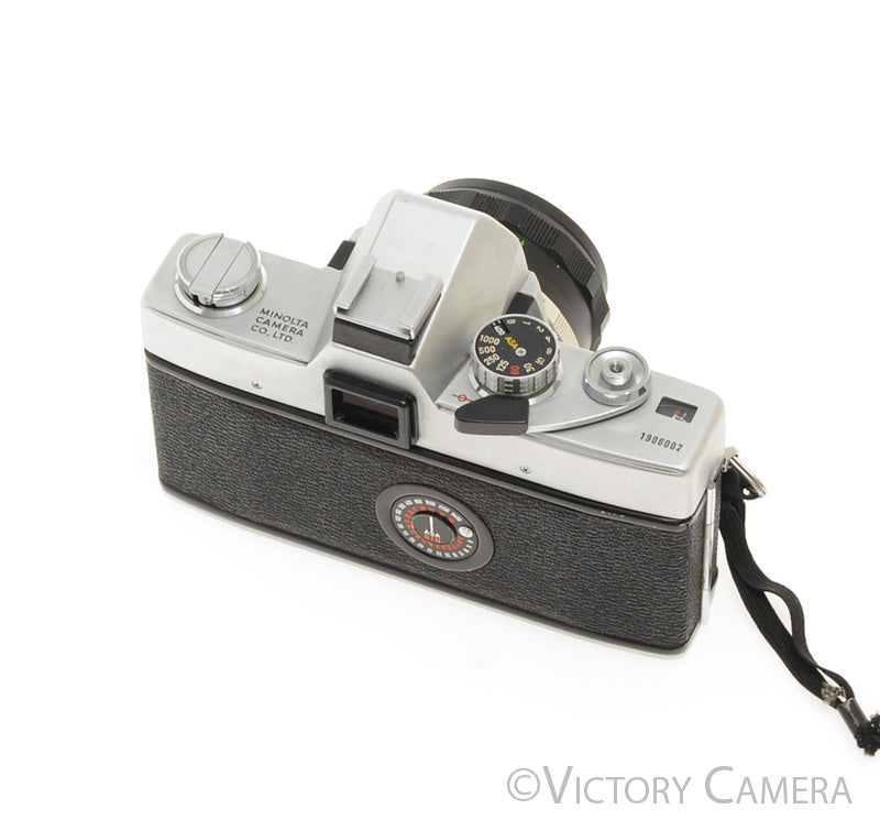 Minolta SRT101 SRT 101 Chrome 35mm Camera with 55mm F1.7 Lens [EXC-] - Victory Camera
