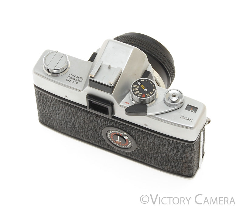Minolta SRT 101 Chrome 35mm Camera w/ 55mm f1.9 Lens -New Seals- [EXC]
