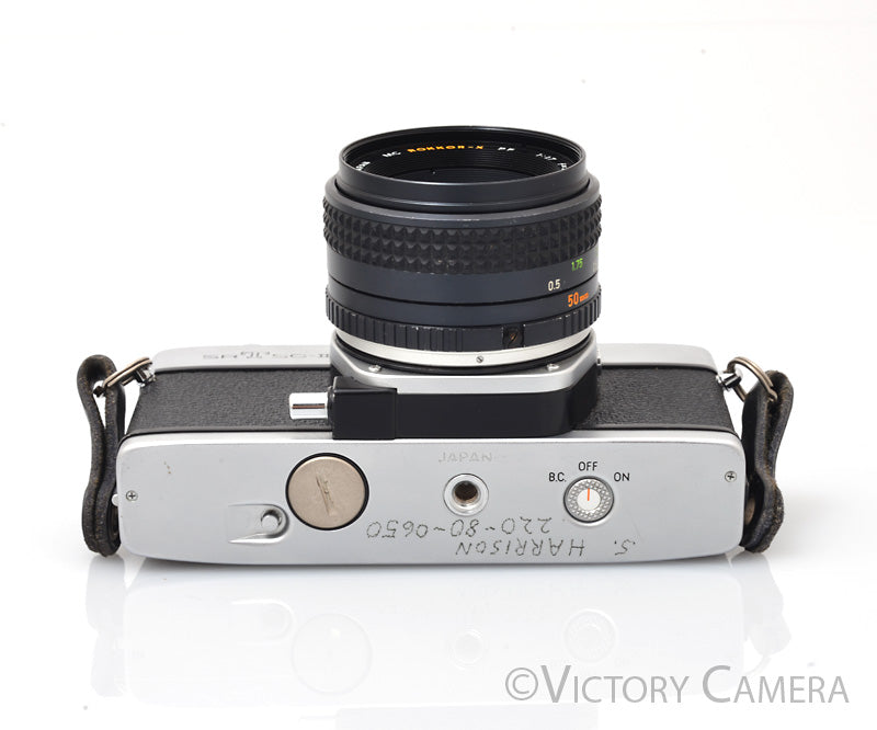 Minolta SRT SC-II Chrome 35mm Camera w/ 50mm f1.7 Lens  [EXC-]