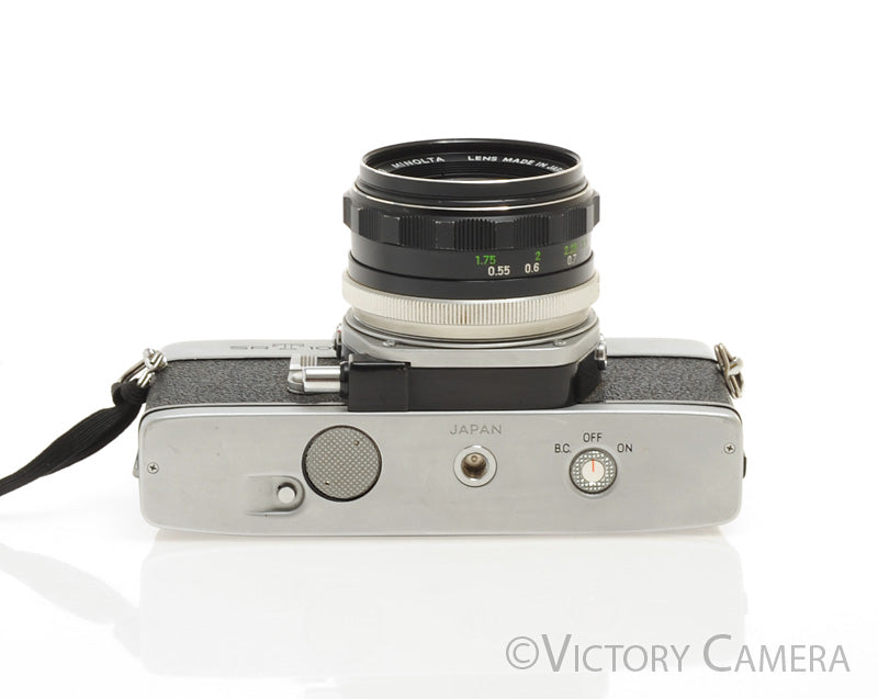 Minolta SRT101 SRT 101 Chrome 35mm Camera with 55mm F1.7 Lens [EXC-] - Victory Camera