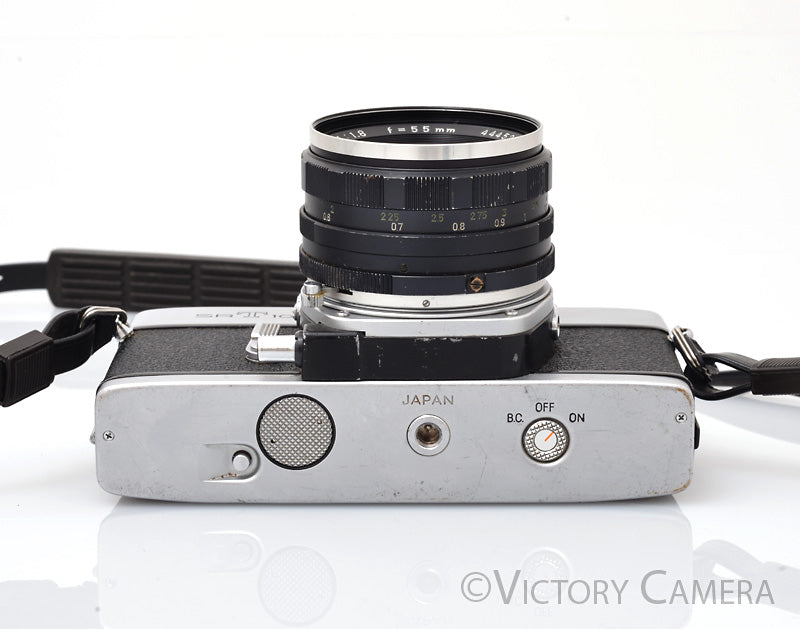 Minolta SRT101 SRT 101 Chrome 35mm Camera w/ 55mm f1.8 Lens [EXC-]